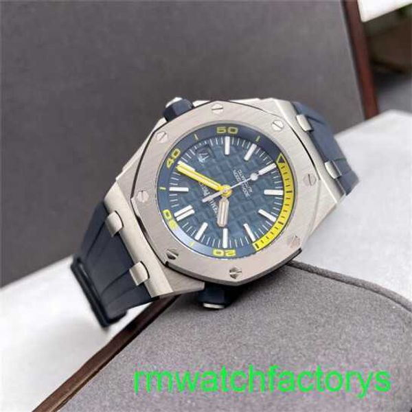 Célèbre AP Wrist Watch Royal Oak Offshore Series Mens 15710st.OO.A027CA.01 MÉCANIQUE AUTOMATIQUE 42MM CALLE NIGHT GLOW Watch Box Certificat complet