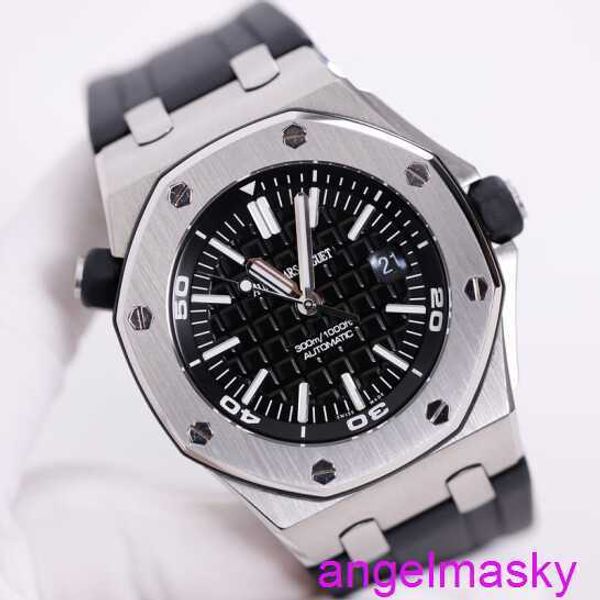 Famosa muñeca AP Reloj Royal Oak Offshore 15710st Watch Men's Steel Disco Negro Mecánico Mecánico Swiss Luxury Luxury Sports Watch Diámetro de 42 mm