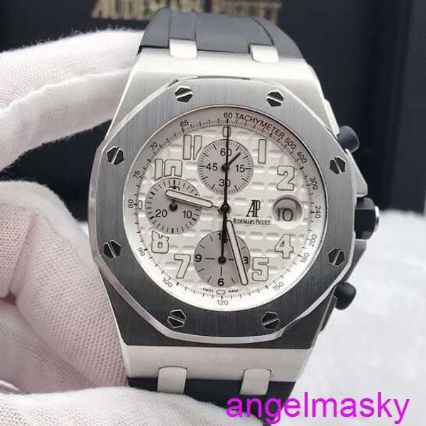 Célèbre montre de bracelet AP Royal Oak Offshore Precision Steel 26020 Mécanique automatique 42mm Date d'affichage CHIRMIN