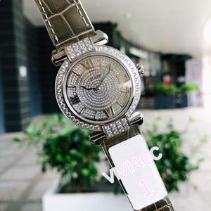 Célèbre marque automatique montre mécanique cadran en diamant véritable horloge en cuir femme géométrique numéro romain montres 36mm