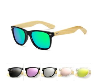 Gafas de sol polarizadas de bambú con diseño de marca de tonos cuadrados, gafas de sol deportivas Retro Vintage para hombre y mujer, gafas polarizadas 1501 con espejo, gafas Unisex
