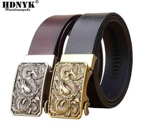 Famous Brand China Dragon Buckle Belt Men Cowskin Goiche Luxury Luxury Leather Men039s Beltes Menstrap Male Metal Automatic Buckl8620686