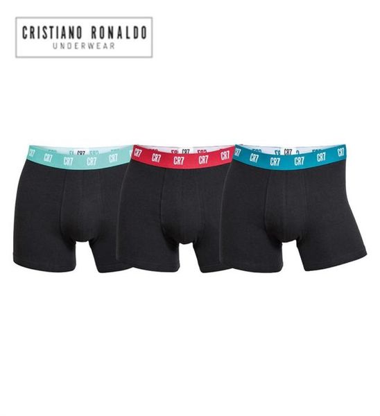 Marca famosa Cristiano Ronaldo Men039s Boxer Shorts ropa interior Boxers de algodón sexy de calidad Piernes en bragas macho LJ20117501627