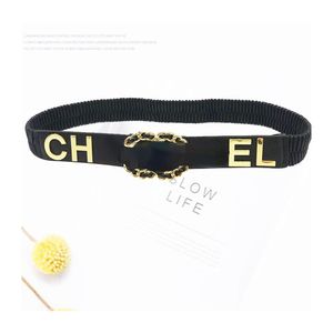 Célèbre marque élastique ceinture en caoutchouc classique luxe fête ceintures en peau de mouton noir corde mode ceinture pour fille cadeaux jupe ceinture