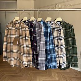 Klassieke mode-plaid shirts voor heren en dames door gerenommeerde modeherenontwerpers, met eersteklas luxueuze bedrukte lijnen