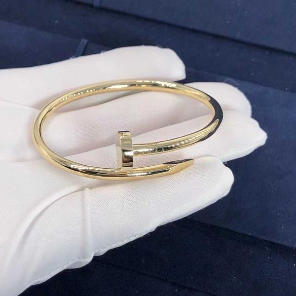 Bracelet à ongles en or Rose 18 carats, marque célèbre, haute version, pour femmes et hommes, filet rouge Simple, luxe, Au750, incolore