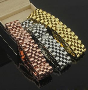 Célèbre marque bijoux bracelet de montre couronne symbole chaîne lien bracelets pour hommes cadeaux en acier inoxydable bracelet3840438