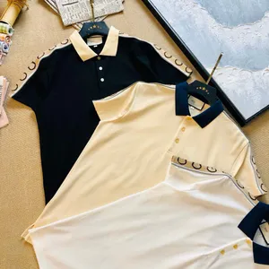 T-shirt à manches à manches pro-courts de la célèbre marque avec une mode brodée et un polo de luxe Polo Polo en noir et blanc lettre de haute qualité G Vêtements