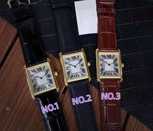 Relojes de cuarzo de zafiro de marca famosa, reloj de pulsera rectangular geométrico para mujer, reloj de números romanos, reloj de cuero genuino