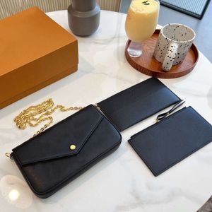 Marcas famosas 3 en 1, conjuntos de bolsos y carteras, bolsos de diseñador de lujo para mujeres