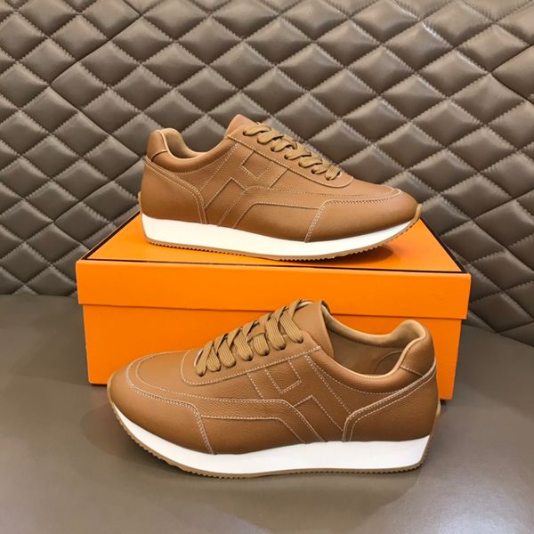 Célèbres chaussures de sport hommes Boomerang baskets de course Italie luxueux bande élastique bas hauts marron cuir de veau semelle légère Designer VII Fans Fantasy chaussures de sport boîte EU 38-45