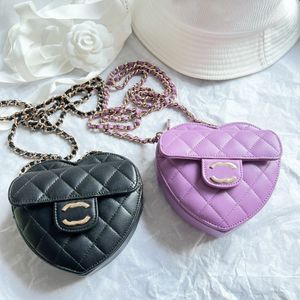 beroemde cc halve maan hart ontwerper Tassen dames heren 2023 luxe draagtas pochette kleine portemonnee Echt lederen roze tas Cross body Schouder clutch chain sling handtassen