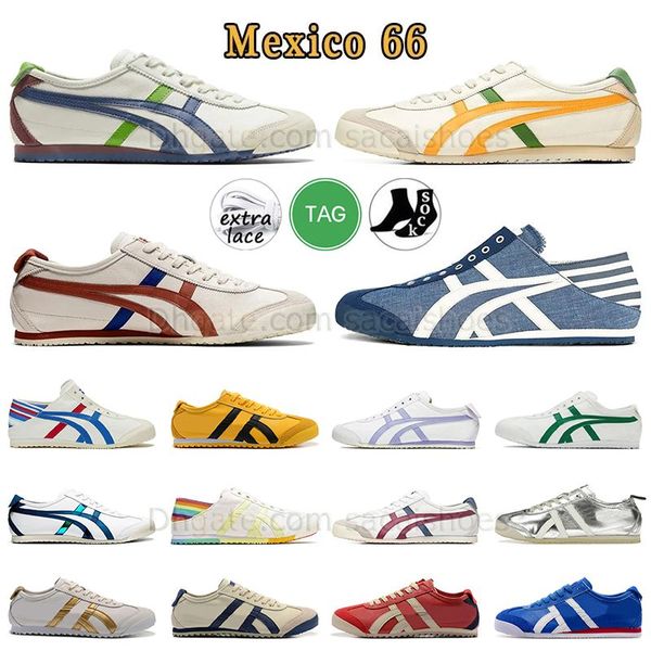 Famous Chaussure Trainers Asix Tiger Mexico 66 Chaussures de course Muis de parchemin de parchets Onitsukass Sole intérieure chaussure de semelle intermédiaire célèbre Series d'été noir rouge Uxury Sneaker