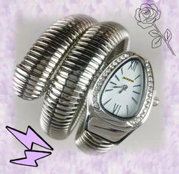 Célèbre classique abeille serpent simple montre tout en acier inoxydable cristal diamants bague montres femmes mouvement à quartz dames haut de gamme qualité Bracelet montre-bracelet cadeaux
