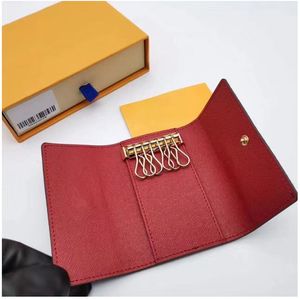 Famoso diseñador clásico Ladies 6 Key Holder Luxury Wallet Alta calidad True Key Wallet Presbyteria Men Card Holder con llavero 62630 multicolor