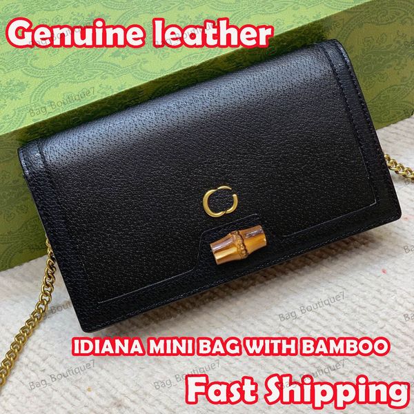 Célèbre designer 2024 nouveau sac à bandoulière DIANA MINI SAC AVEC BAMBOO Véritable cuir femmes sac à bandoulière sac à main banquet portefeuille portefeuille de loisirs fourre-tout de soirée Diana Bag