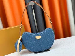 Beroemde designer tas vintage denim tas vrouwen kruis lichaam luxe handtassen hobo schoudertassen blauwe denim bloemen messenger portemonnees verstelbare schouder crossbody tassen