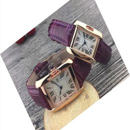 Beroemde ontwerper Paar Luxe dames herenhorloges lederen band goud quartz klassiek polshorloge Valentine2343