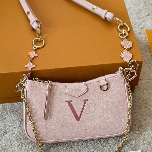 Famosa bolsa de diseñador Crossbody Mini Women Shoulder Bag Paris Cuero genuino en relieve de alta calidad New Strawberry Ice Cream Bolsas de monedas móvil