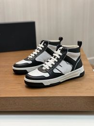 Célèbre Designer Downtown Cuir Baskets Montantes Chaussures Sporty Leather District Hommes Skateboard Confort Marche Baskets À Lacets EU38-45.BOX