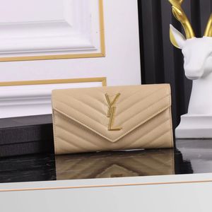Beroemde designer luxe munt portemonnee kaarthouder echte flip envelope tas voor casual vrouwen kleine vierkante tas kortwandeling met doos