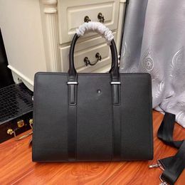 Beroemde designer heren puur lederen zwarte effen geweven aktetas, messengertas, laptoptas, zakelijke kantoortas, cross-body tas reistas schoudertas portemonnee