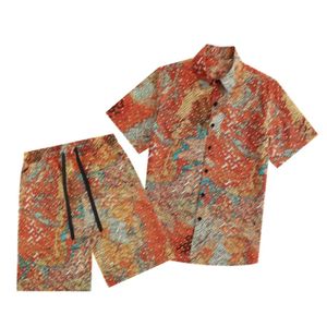 Chemise pour hommes de créateurs célèbres Chemise à fleurs hawaïenne mode chemise pour hommes décontractée printemps et été lâche lettres de fleurs décontractées pantalon de plage ss