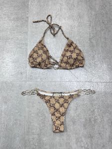 beroemde Designer Badpak vrouwen Vintage string micro cover up dames Bikini Sets Badmode Gedrukt Badpakken Zomer Strandkleding Zwempak