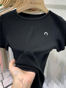 Famosa diseñador2023womens camisetas de verano camiseta camiseta chicas mujer ropa tops algodón de algodón delgada de manga corta femenina
