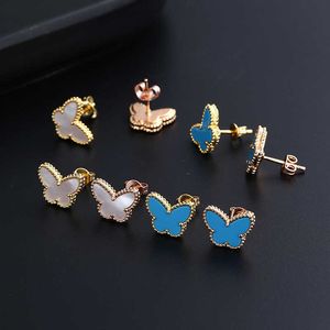 Beroemde ontwerpers Design VanLical Delicate oorbellen voor zowel mannen als vrouwen sieraden vrouwelijke witte vlinder oorbellen met gewone Vanly
