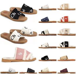 Beroemde designer sandalen damespantoffels pluizig pluizig bont harige winter binnenhuis houten pantoffels dia's vrouw zwart beige roze chloees zomer coach sandels sliders