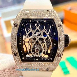 Célèbre montre fantaisie RM montre-bracelet RM19-01 manuel platine 18 carats diamant original chronographe femme