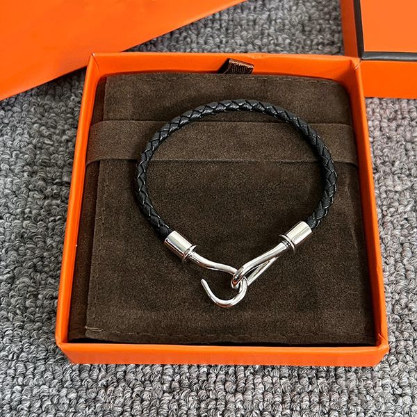 Célèbre marque française de luxe avec boucle, corde en cuir classique, plusieurs couleurs, cuivre de haute qualité, bracelets à breloques pour femmes, mode sœur, cadeau exquis