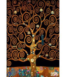 Célèbres arts Gustav Klimt sous l'arbre de vie, peintures à l'huile peintes à la main, reproduction sur toile, décoration de maison 3977808