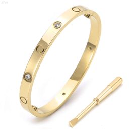 Famoso bracciale Love Screw con cacciavite classico in acciaio inossidabile al titanio