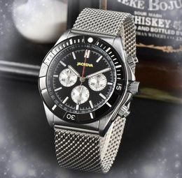 Célèbre luxe hommes montres chronomètre haute qualité sport hommes horloge en acier inoxydable bracelet en argent mode robe quartz automatique date super montres cadeaux