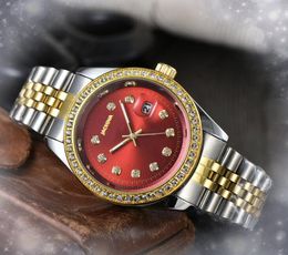 Célèbre luxe hommes montres femmes de haute qualité diamants complets bague Dweller trois broches horloge lunette en céramique montres à quartz Montre de luxe cadeaux