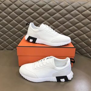 Célèbres hommes chaussures décontractées départ baskets de course italien populaire bande élastique bas hauts noir blanc veau designer léger vélo chaussures de sport boîte ue 38-45