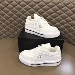 Beroemde heren casual schoenen Polarius hardloopsneakers Italië Populaire elastische band lage rubberen platforms Wit Zwart leer Designer Tennis Sportschoenen Box EU 38-45