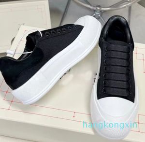 Célèbres hommes femmes pont baskets chaussures à lacets Plimsoll caoutchouc enveloppe semelle formateurs toile cuir Discount Couple Skateboard marche