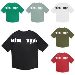 Célèbre Hommes Haute Qualité T-shirt Lettre Imprimer Col Rond À Manches Courtes Noir Blanc Mode Hommes Femmes T-shirts Taille Européenne S-XL