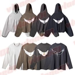 Sudaderas con capucha para hombre Hombre Mujer Diseñador Patrón de paloma blanca Estampado de manga larga Sudadera con capucha Diseñadores Mujer Estilo de calle Hip Hop Sudadera Tamaño S-XL