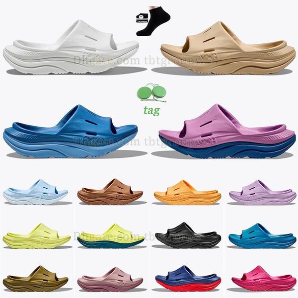 famosos para hombre para mujer zapatillas hoka sandalias de plataforma Ora Recovery Slide 3 Hokas Slipper Summer Beach Foam Rubber Zuecos zuecos diapositivas Clifton Bondi 8 habitaciones casa Sandels