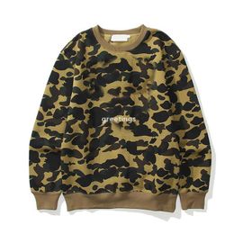 Beroemde Menswear Designer Sweater Hoodie Lange Mouwen Hatless Shark Head Camouflage Ronde hals Comfortabele Pullover Lente en Herfst Multic X