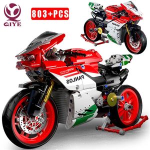 Beroemde motorfietsmodel Hightech bouwstenen Gelaten MOC Creator Ideas Motorbike assemblage Toys Brithday Gifts For Children 220715