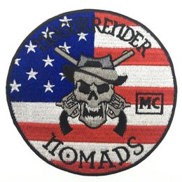 Beroemde No Surrender Nomads Geborduurde Iron On Patch Iron On Sew On Motorcycle Club Badge MC Biker Patch Hele 304d