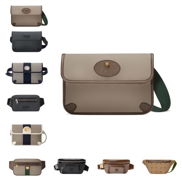 Hommes Rétro Nylon Ruban Vert Marmont Femmes Sac à main Designer Embrayage Épaule Ophidia Fanny Packs Sac Luxe Ceinture en cuir véritable Sport Cross Body Totes Sacs de taille