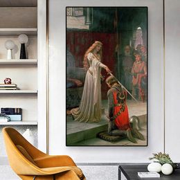 Famous Oil Painting Ophelia Canvas peinture John William Waterhouse ForgottenBeauty Art Print Affiche vintage DÉCOR