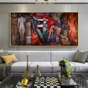 Beroemde Schilderij Wall Art Poster En Prints Jorge Gonzalez Camarena muurschildering Liberacion Foto's voor Woonkamer Cuadros Decoration237n