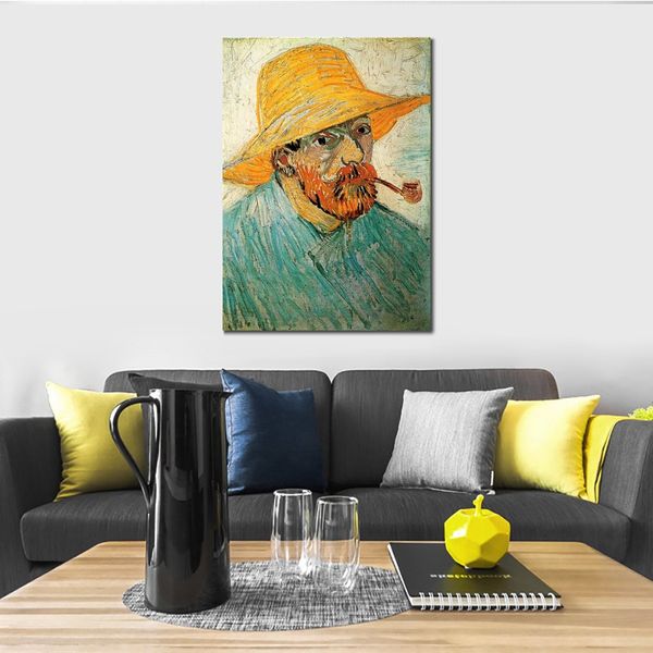 Pinturas famosas de Vincent Van Gogh Autorretrato 1888 Paisaje impresionista Pintado a mano Obra de arte Decoración para el hogar